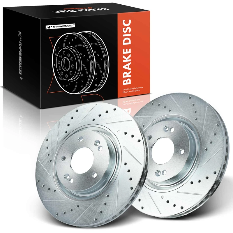 Front Drilled Brake Rotors for Hyundai Sonata Azera Nexo Kia Optima Sportage