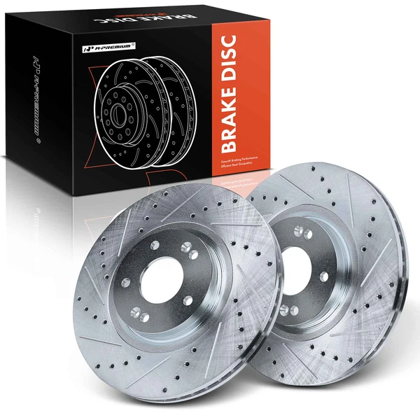 Front Drilled Brake Rotors for 2013-2020 Hyundai Santa Fe