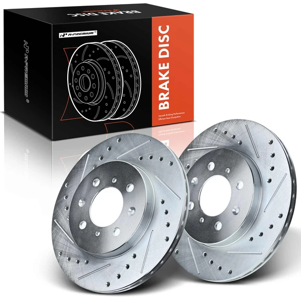 Front Drilled Brake Rotors for Honda Civic 90-05 Fit Insight Acura EL Integra
