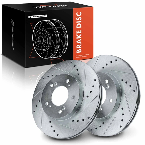 Front Drilled Brake Rotors for 1996-1999 Isuzu Oasis