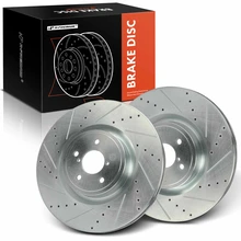 2 Pcs Front Drilled Brake Rotors