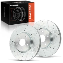 2 Pcs Front Drilled Brake Rotors for 2004-2008 Acura TL