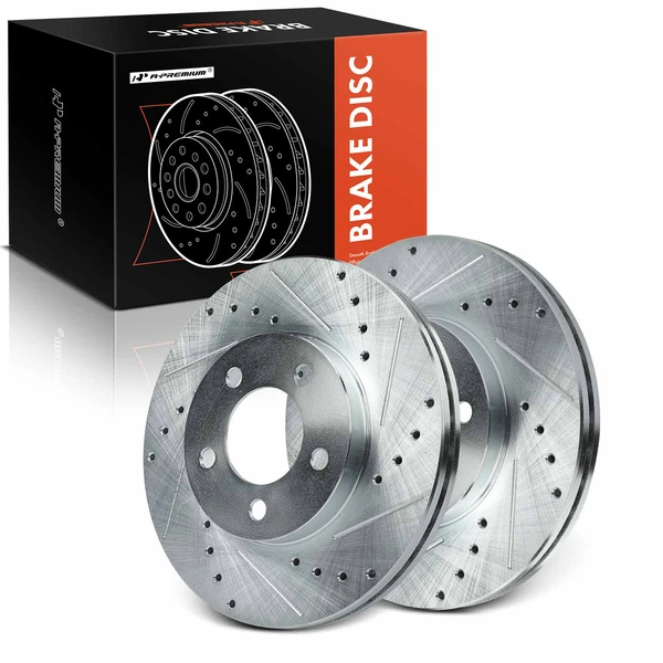 Front Drilled Brake Rotors for 1995-1998 Ford Windstar