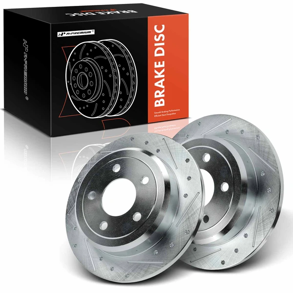 Rear Drilled Brake Rotors for 1996-2002 Mercury Grand Marquis