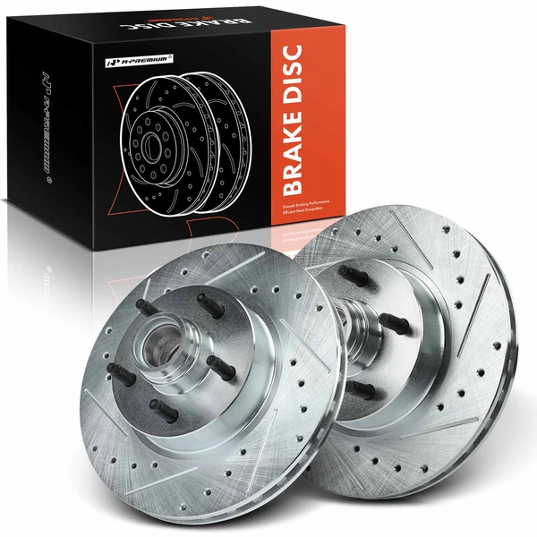 Front Drilled Brake Rotors for 2001-2010 Mazda B2300