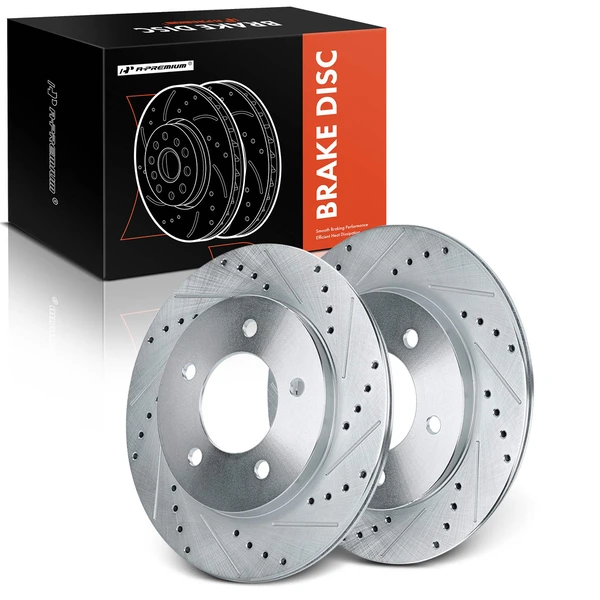 Front Drilled Brake Rotors for 1997-2004 Ford F-150