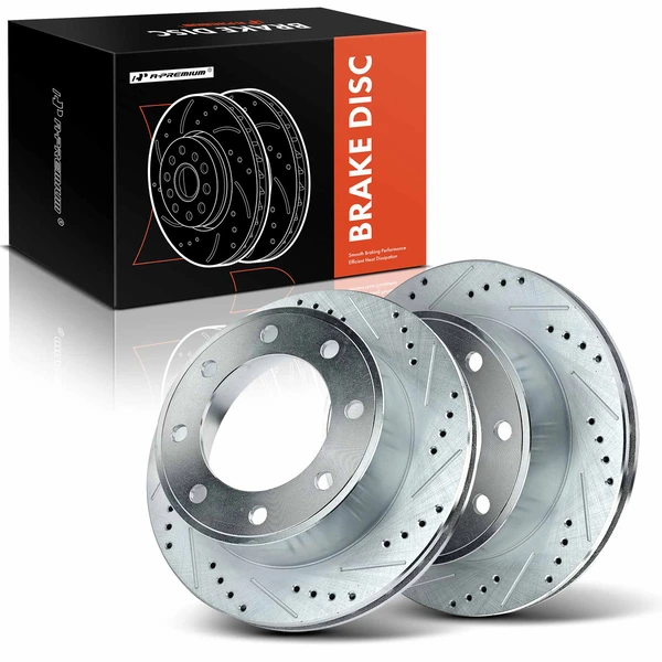 Rear Drilled Brake Rotors for Ford Excursion 00-05 F-250 Super Duty 99-04