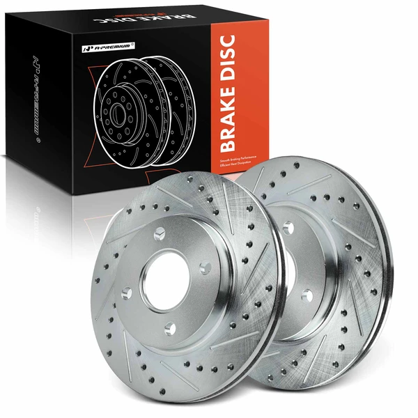 Front Drilled Brake Rotors for 2000-2004 Ford Focus