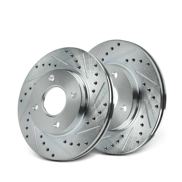 Front Drilled Brake Rotors for Ford Focus 2000-2004 Excluding SVT