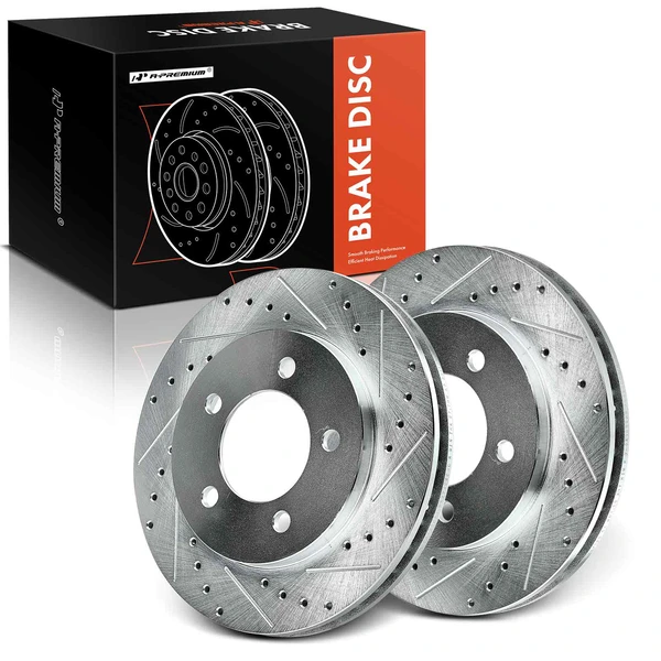 Front Drilled Brake Rotors for Ford Expedition 1997-2002 Lincoln Navigator 4WD