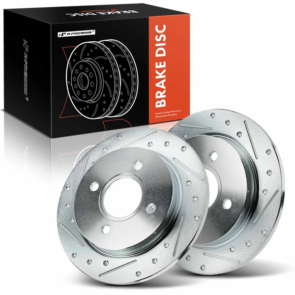 Rear Drilled Brake Rotors for 2001-2007 Ford Focus