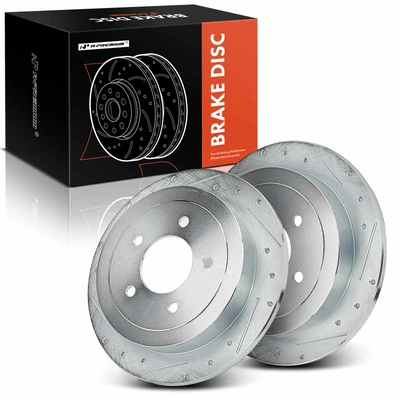 Rear Drilled & Slotted Disc Brake Rotors