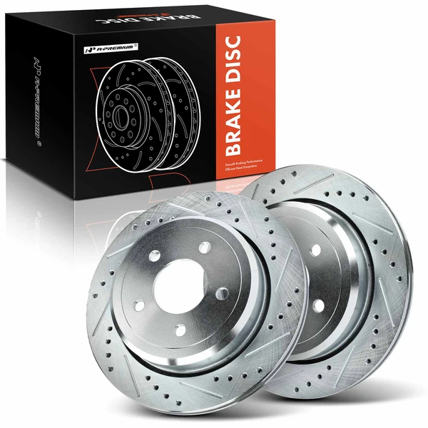 Rear Drilled Brake Rotors for 2003-2004 Mercury Marauder