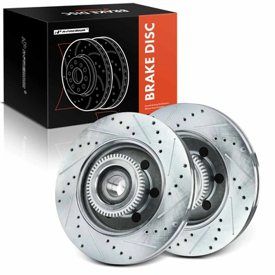 Front Drilled Disc Brake Rotors