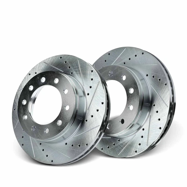 Front Drilled Brake Rotors for Ford F-350 Super Duty 2015-2016 F-450 Super Duty