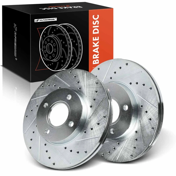 Front Drilled Brake Rotors for Ford Focus 2005-2007 L4 2.0L 2.3L