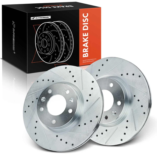 Front Drilled Brake Rotors for 2006-2012 Ford Fusion