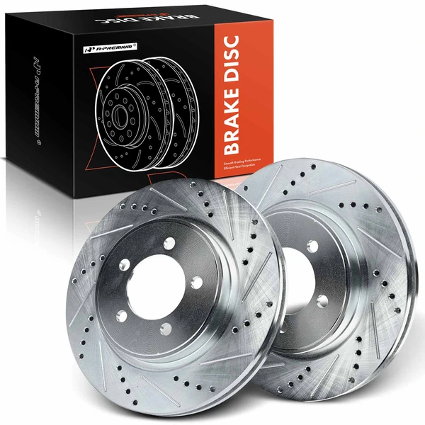 Front Drilled Brake Rotors for 2006-2010 Mercury Mountaineer