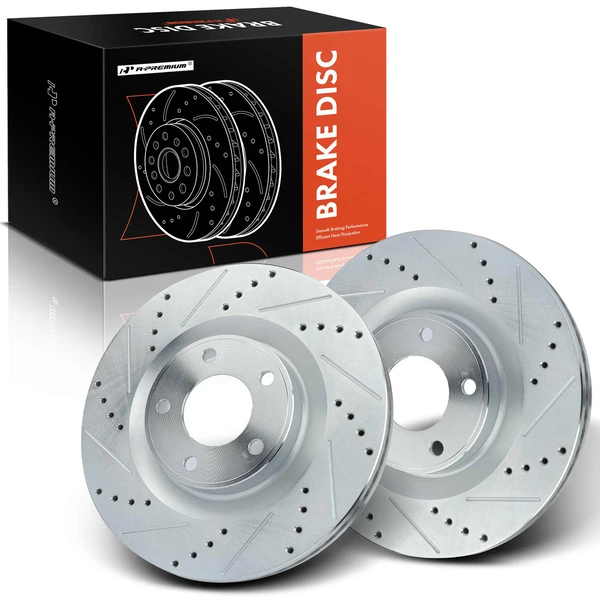 Front Drilled Brake Rotors for Ford Edge 2007-2014 Lincoln MKX 2007-2015