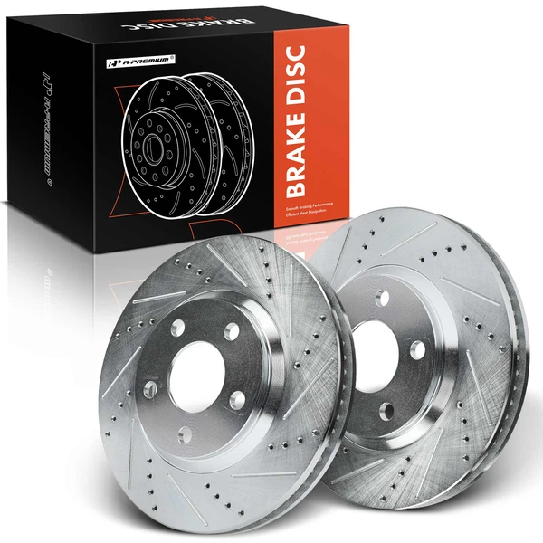 Front Drilled Brake Rotors for 2000-2005 Chevrolet Impala