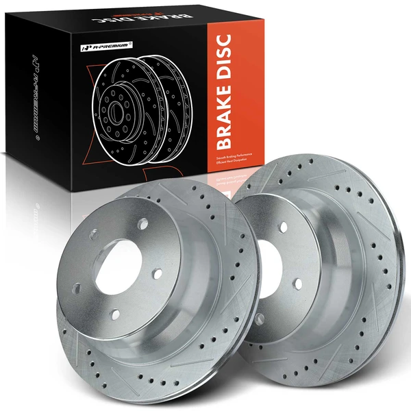 Rear Drilled Brake Rotors for 1997-2005 GMC Jimmy