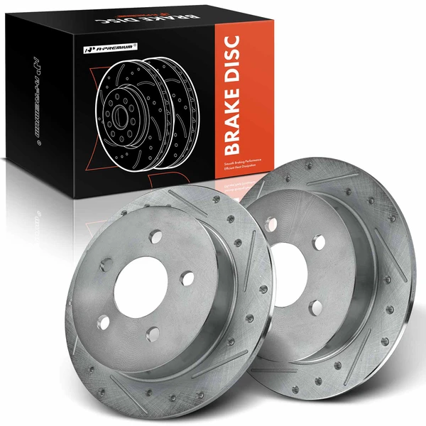 Rear Drilled Brake Rotors for 2000-2005 Chevrolet Impala