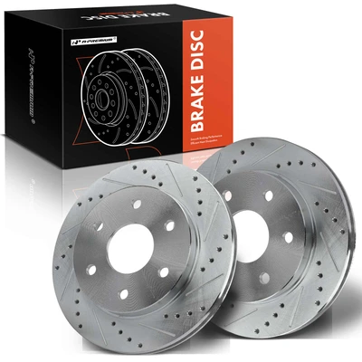 Front Drilled Disc Brake Rotors