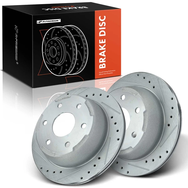 Rear Drilled Brake Rotors for 2003-2005 GMC Safari
