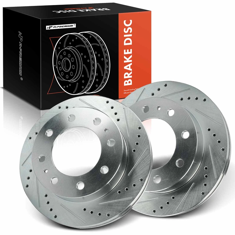 2 Pcs Front Drilled Brake Rotors for 2015 GMC Savana 4500