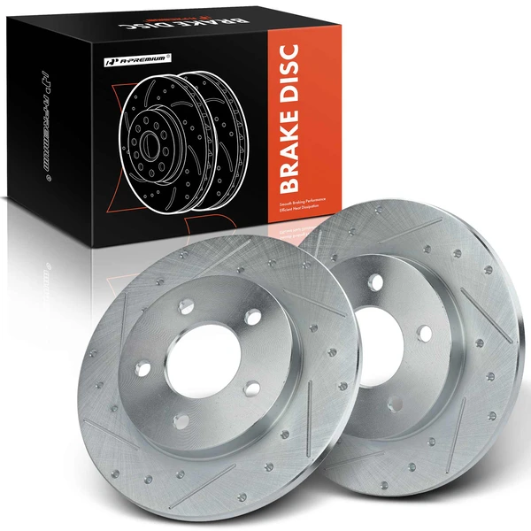 Rear Drilled Brake Rotors for 2004-2008 Pontiac Grand Prix