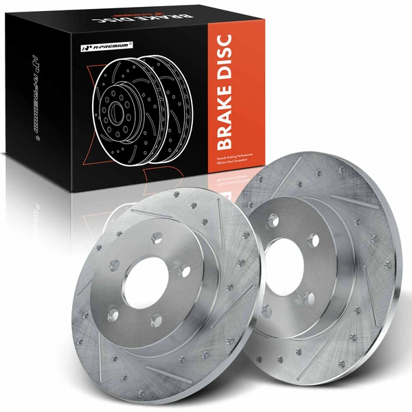 Rear Drilled Brake Rotors for 2008-2010 Chevrolet HHR