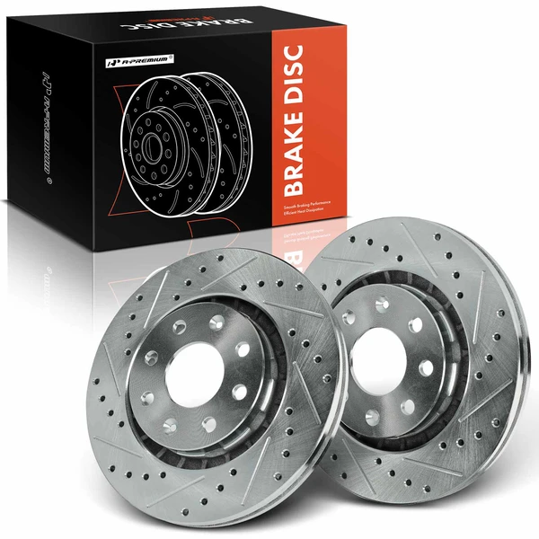 Front Drilled Brake Rotors for Chevrolet Aveo 04-11 Aveo5 Pontiac Wave Suzuki