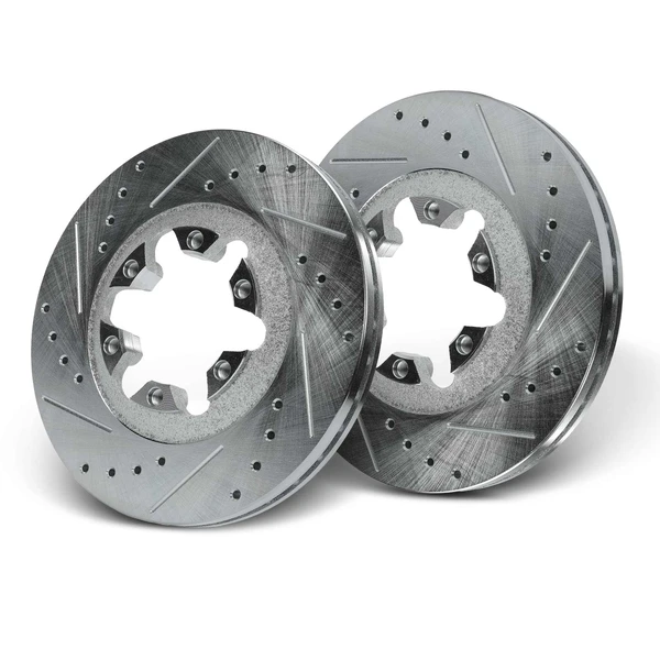 Front Drilled Brake Rotors for Chevy Colorado GMC Canyon Isuzu i-280 i-350