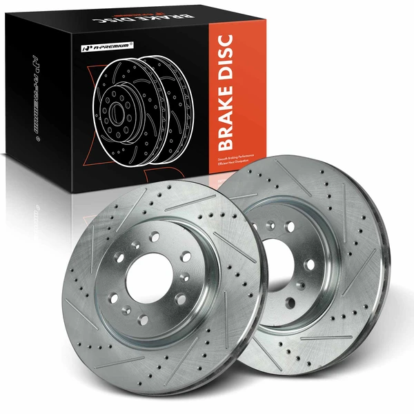 Front Drilled Brake Rotors for 2006-2007 Saturn Relay