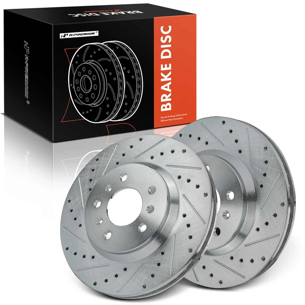 Front Drilled Brake Rotors for 2006-2011 Buick Lucerne