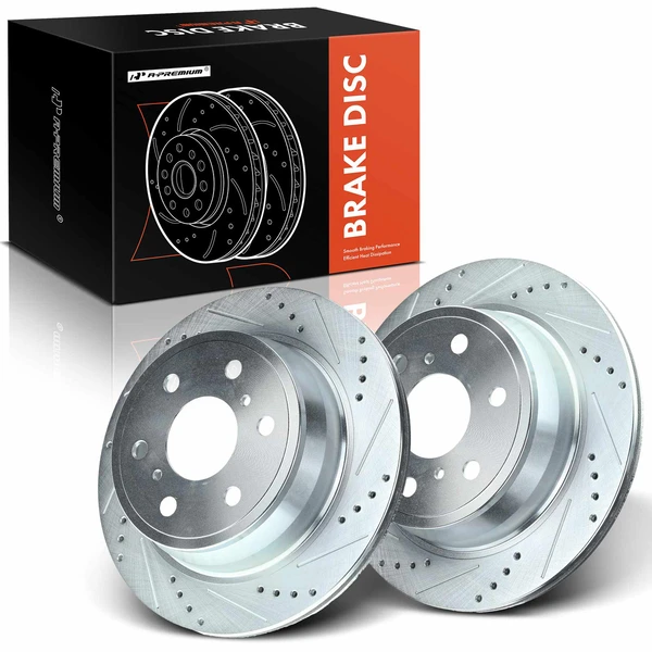 Rear Drilled Brake Rotors for 2007-2014 GMC Yukon XL 1500