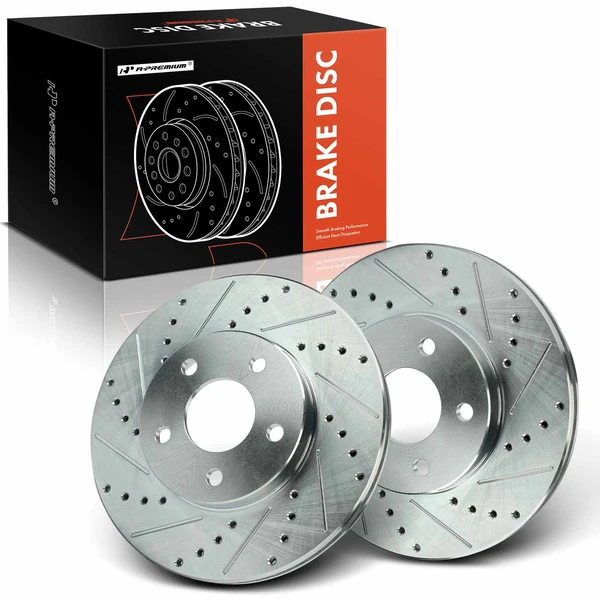 Front Drilled Brake Rotors for 2007-2009 Pontiac G5