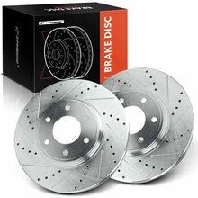 2 Pcs Front Drilled Brake Rotors