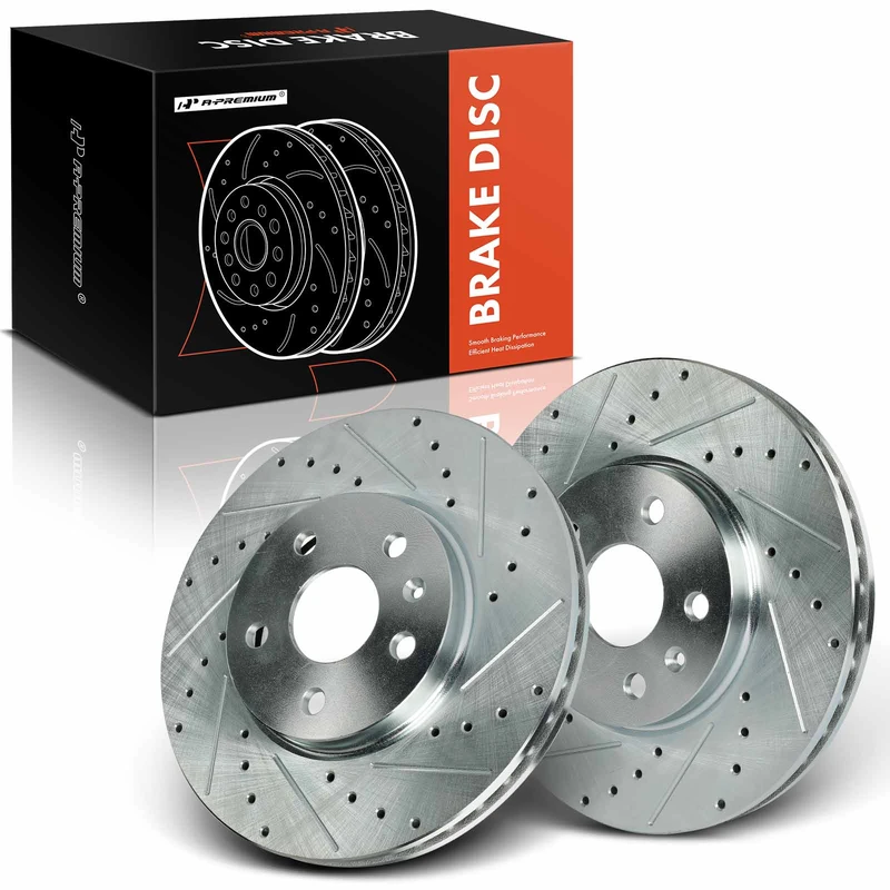 Front Drilled Brake Rotors for Cadillac CTS 2008-2014 3.0L