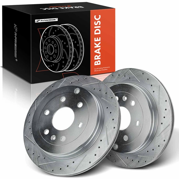Rear Drilled Brake Rotors for 2017 GMC Acadia Limited