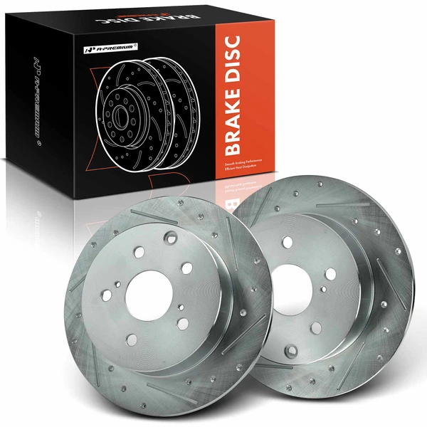 Rear Drilled Brake Rotors for 2009-2010 Pontiac Vibe