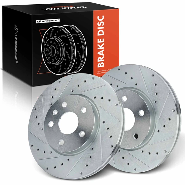 Front Drilled Brake Rotors for 2010-2017 Chevrolet Equinox