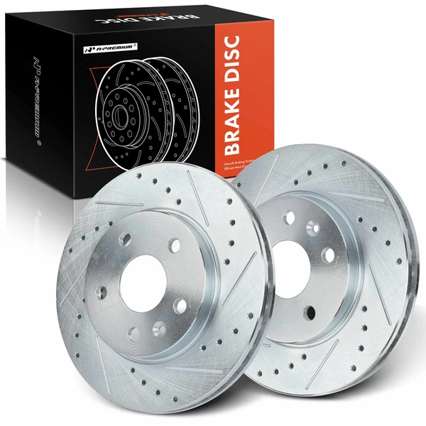 Front Drilled Disc Brake Rotors for 2011-2017 Buick Regal