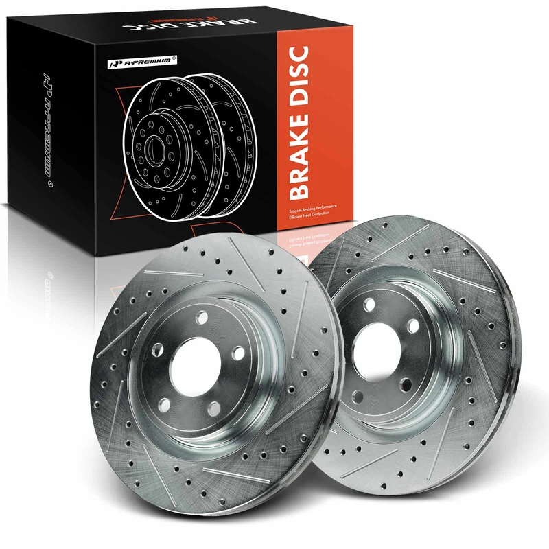 2 Pcs Front Drilled Brake Rotors for 2009 Chevrolet HHR