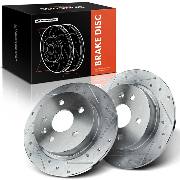 Rear Drilled Brake Rotors for 2011-2012 2014-2015 2017 Buick Regal