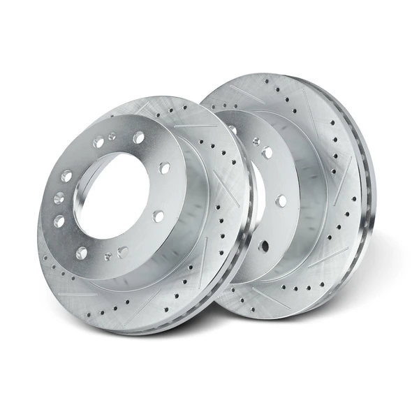 Front Drilled Brake Rotors for Chevy Silverado 2500 3500 HD GMC Sierra 2500 HD