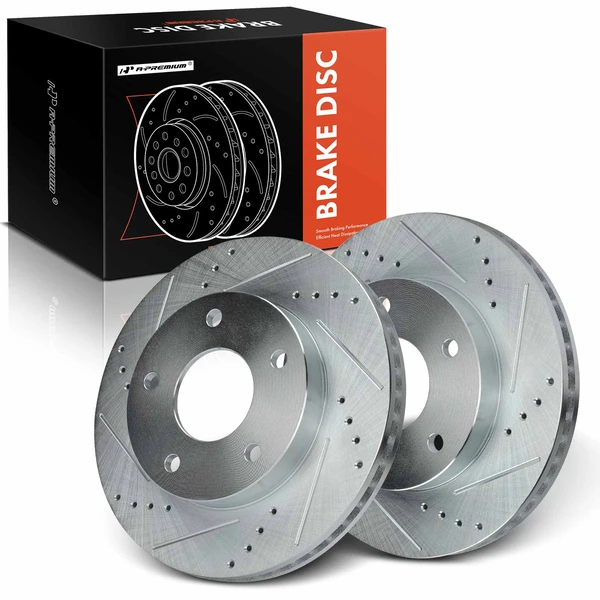 Front Drilled Brake Rotors for 1983-1997 Chevrolet S10