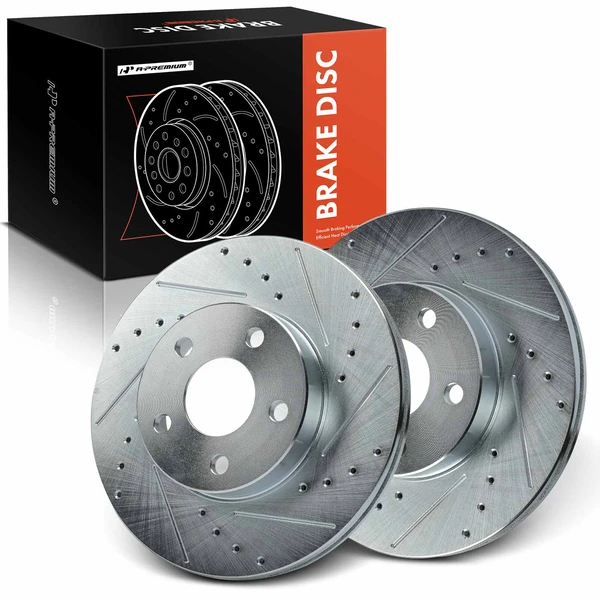 Front Drilled Brake Rotors for Chevy Beretta Cavalier Buick Oldsmobile Pontiac