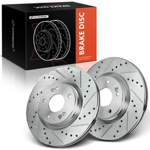 2 Pcs Front Drilled Brake Rotors