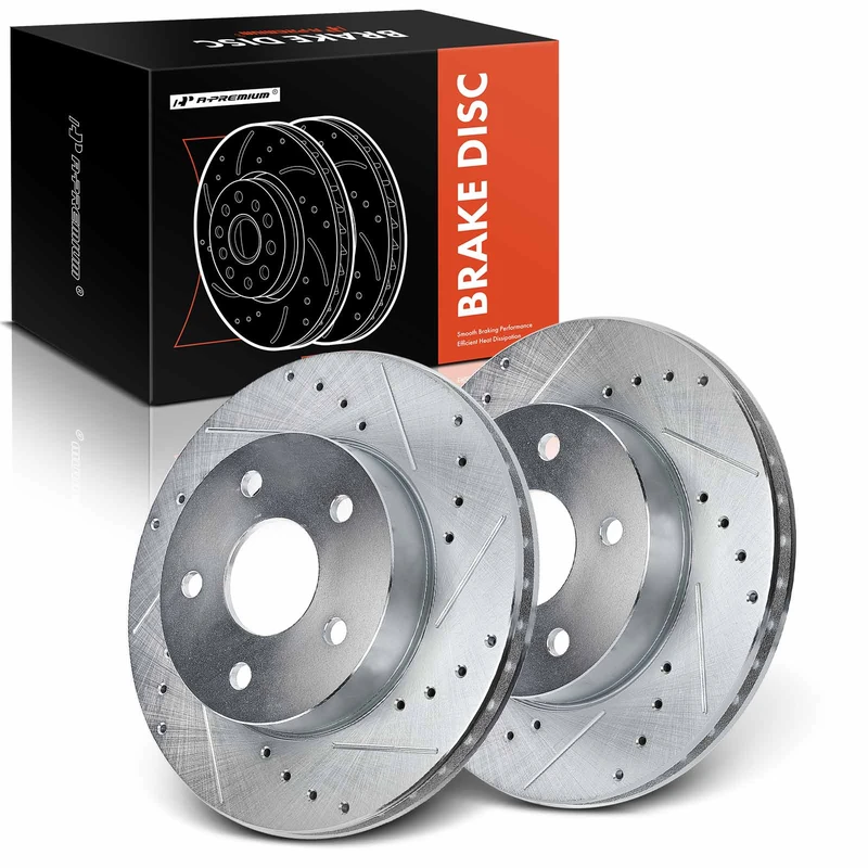 Front Drilled Brake Rotors for Jeep Grand Cherokee 1999-2004 4.0L 4.7L